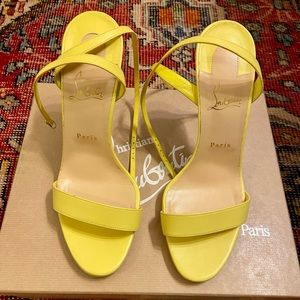Christian Louboutin Loubigirl Sandals in Citronnade Yellow Size 41 US Size 10